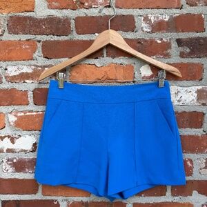 Alice + Olivia Donald Pintuck Shorts‎ Cobalt Blue Size 6